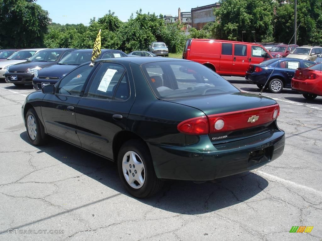 2003 Cavalier Sedan - Dark Green Metallic / Graphite Gray photo #4