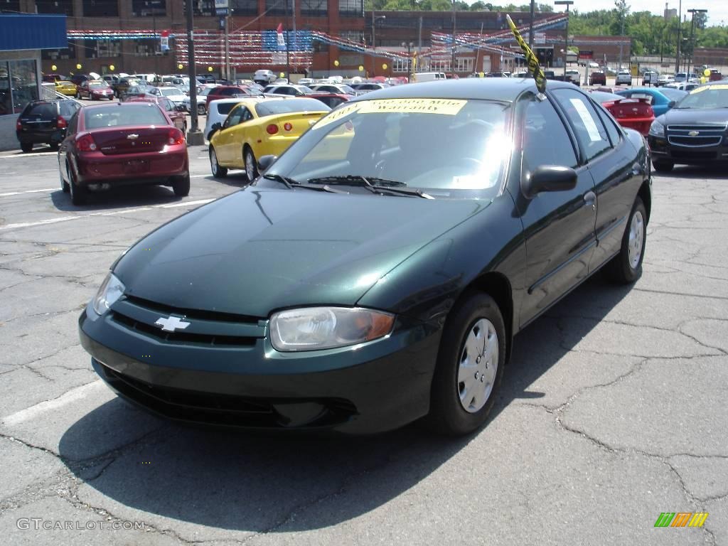 2003 Cavalier Sedan - Dark Green Metallic / Graphite Gray photo #15