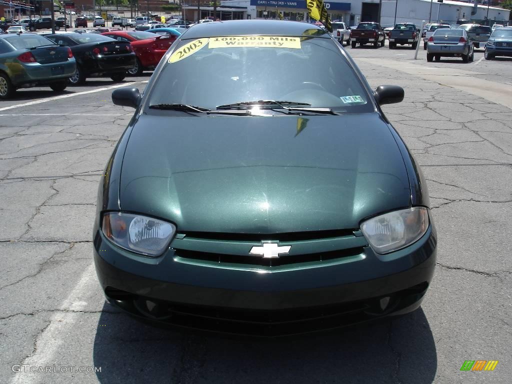 2003 Cavalier Sedan - Dark Green Metallic / Graphite Gray photo #16