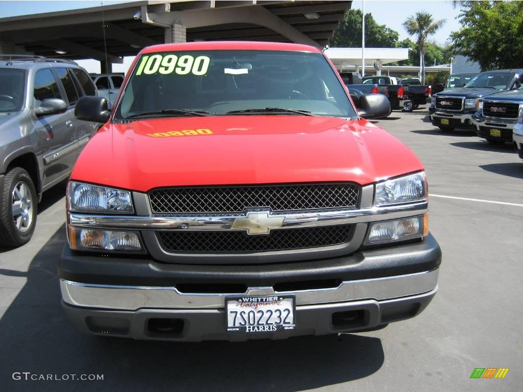 2004 Silverado 1500 Work Truck Extended Cab - Victory Red / Dark Charcoal photo #2