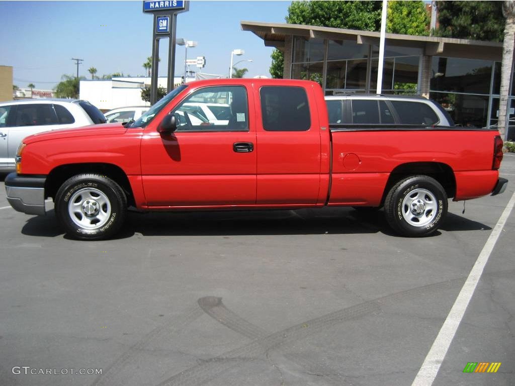 2004 Silverado 1500 Work Truck Extended Cab - Victory Red / Dark Charcoal photo #4