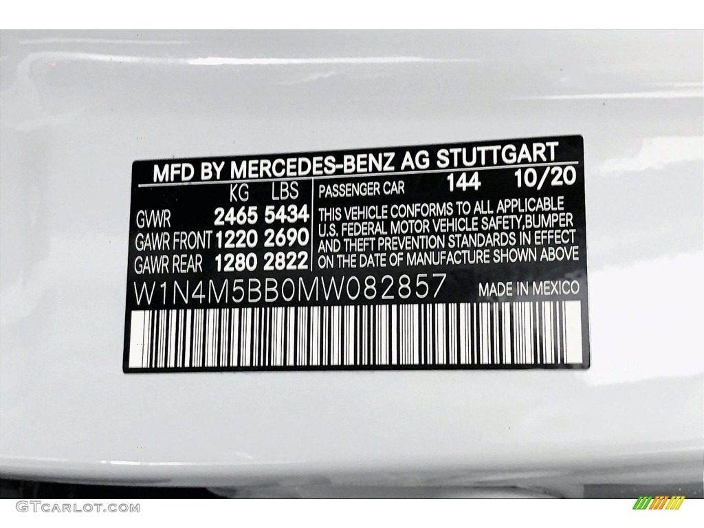 2021 Mercedes-Benz GLB AMG 35 4Matic Color Code Photos