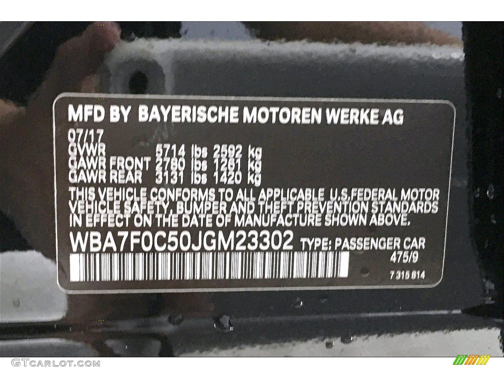 2018 7 Series 750i Sedan - Black Sapphire Metallic / Black photo #36