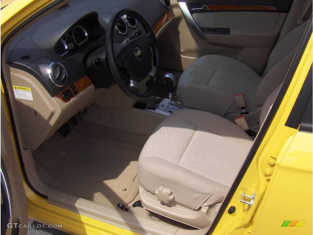 2009 Aveo LT Sedan - Summer Yellow / Neutral photo #5