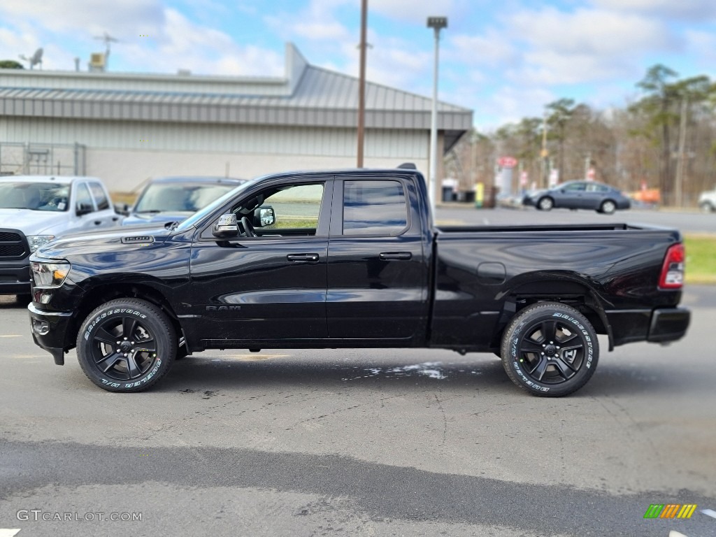 Diamond Black Crystal Pearl 2021 Ram 1500 Big Horn Quad Cab 4x4 Exterior Photo #140675112