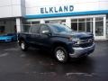 2021 Northsky Blue Metallic Chevrolet Silverado 1500 LT Crew Cab 4x4  photo #1