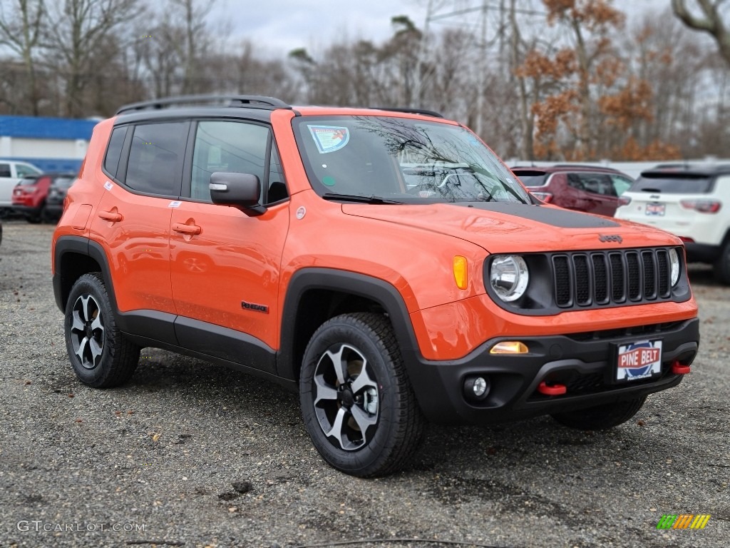 2021 Renegade Trailhawk 4x4 - Omaha Orange / Black photo #1