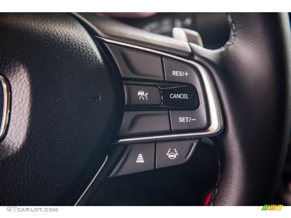2021 Honda Accord EX-L Hybrid Black Steering Wheel Photo #140681691