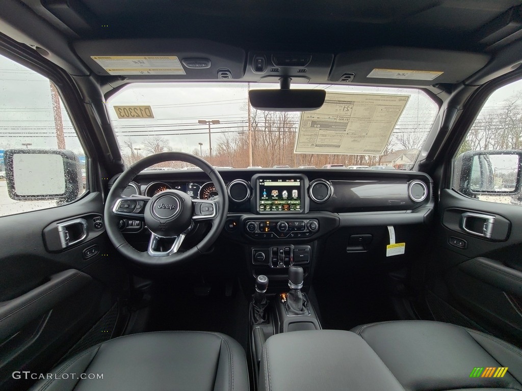 2021 Jeep Wrangler Unlimited Sahara 4x4 Black Dashboard Photo #140683404