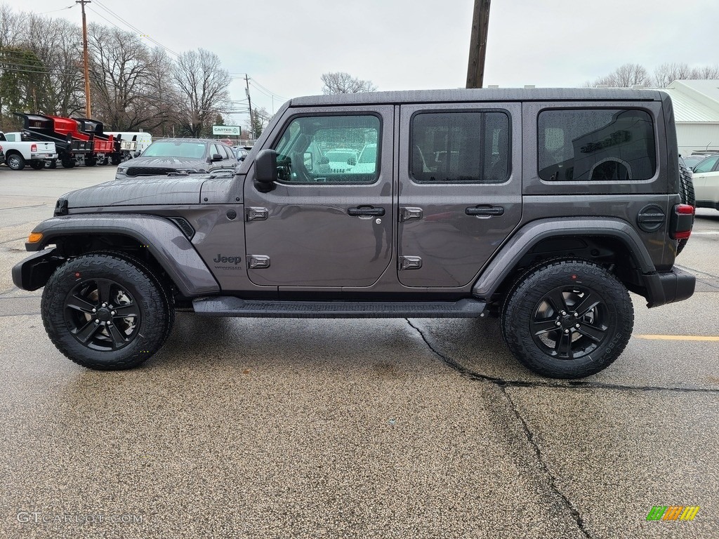 Granite Crystal Metallic 2021 Jeep Wrangler Unlimited Sahara 4x4 Exterior Photo #140683500