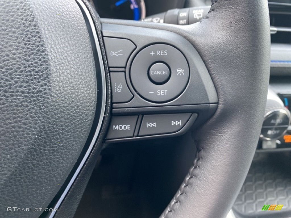 2021 Toyota RAV4 XSE AWD Hybrid Black Steering Wheel Photo #140685242