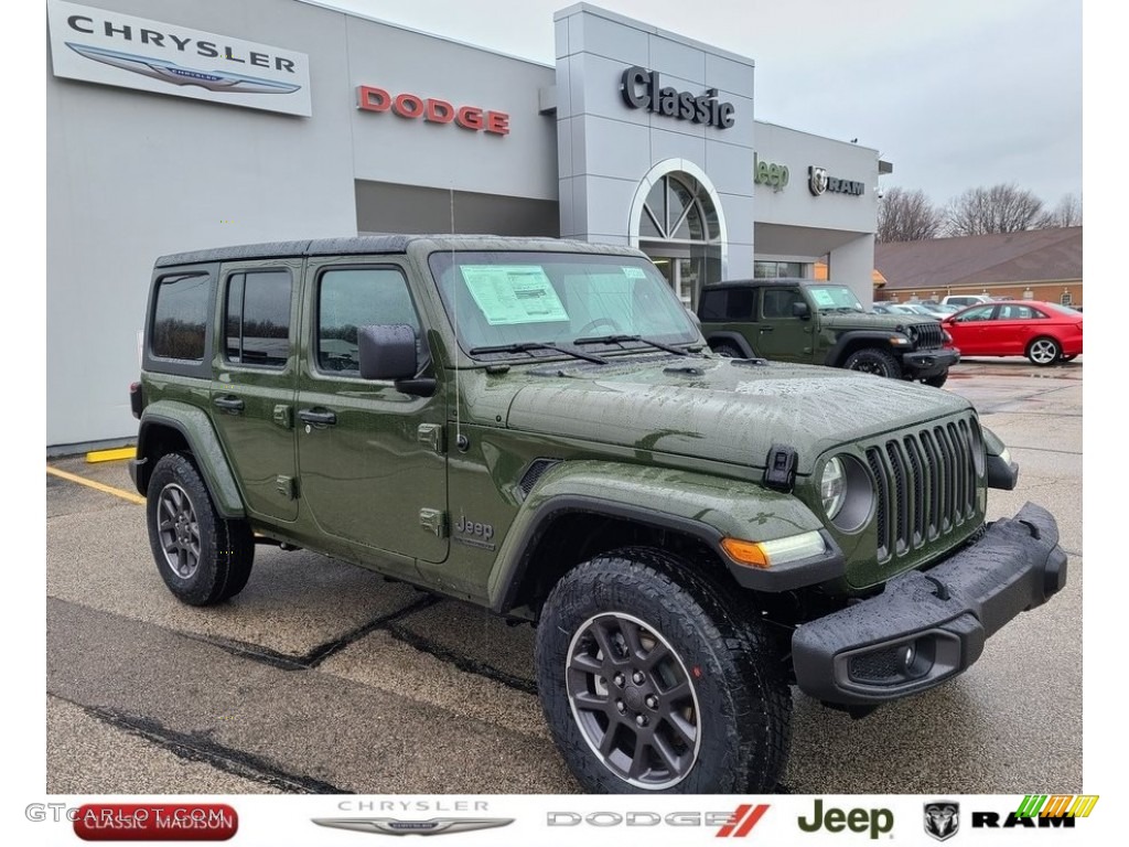 2021 Wrangler Unlimited Sport 4x4 - Sarge Green / Black photo #1