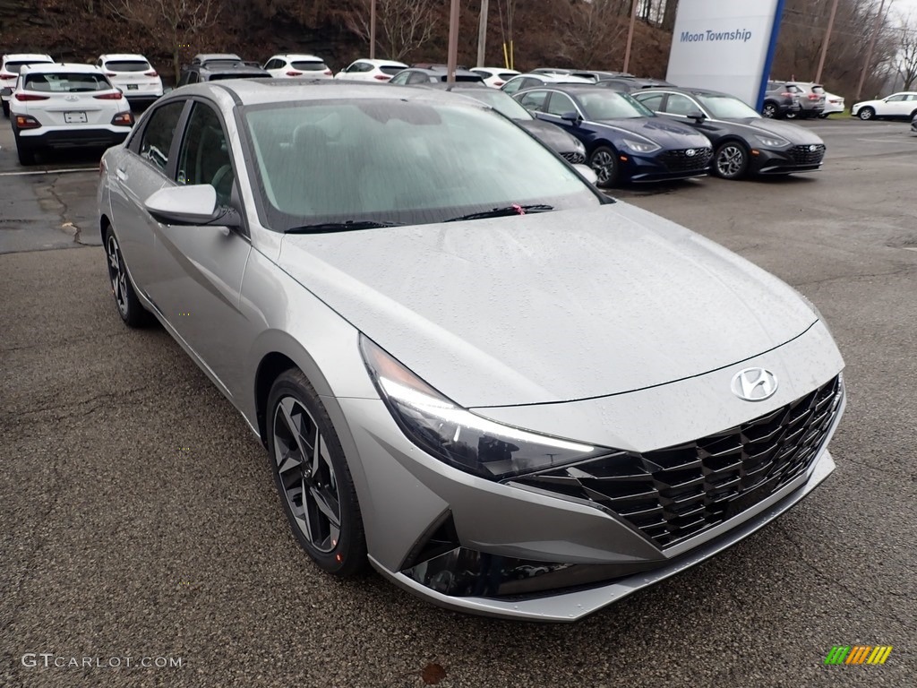 2021 Elantra Limited - Shimmering Silver Pearl / Medium Gray photo #3