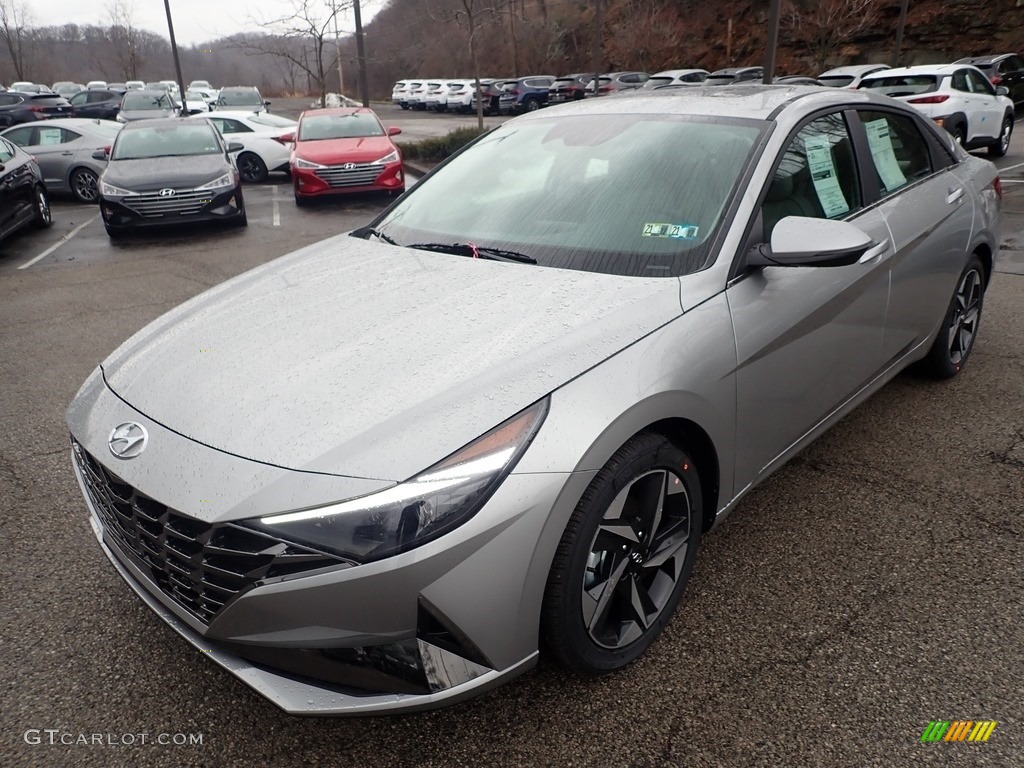 2021 Elantra Limited - Shimmering Silver Pearl / Medium Gray photo #5