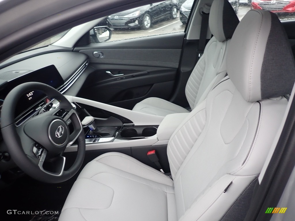 2021 Elantra Limited - Shimmering Silver Pearl / Medium Gray photo #9