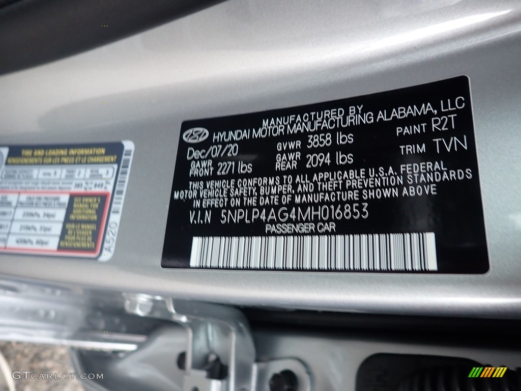 2021 Elantra Limited - Shimmering Silver Pearl / Medium Gray photo #11