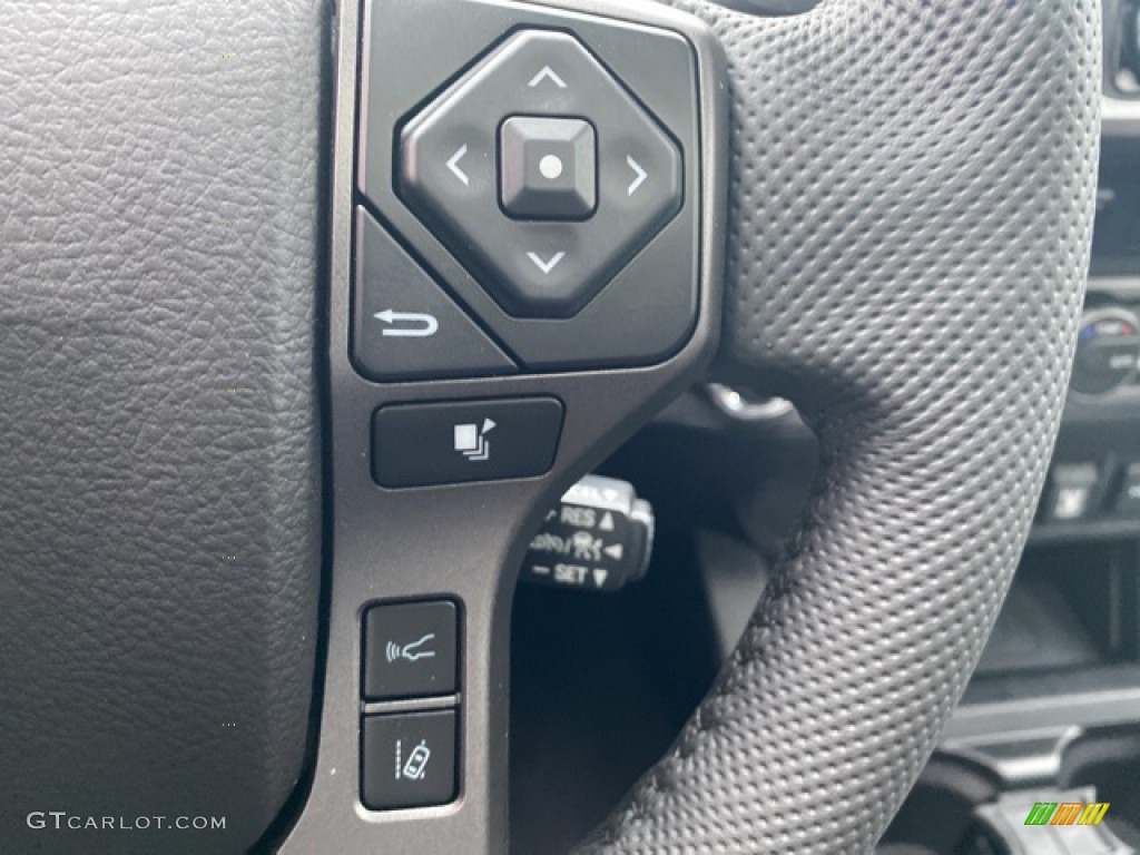 2021 Toyota Tacoma TRD Sport Double Cab 4x4 Black/Gun Metal Steering Wheel Photo #140687622