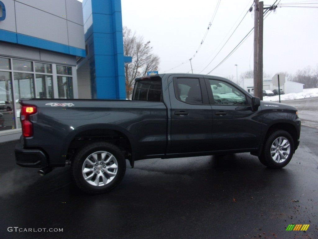 2021 Silverado 1500 Custom Double Cab 4x4 - Shadow Gray Metallic / Jet Black photo #4