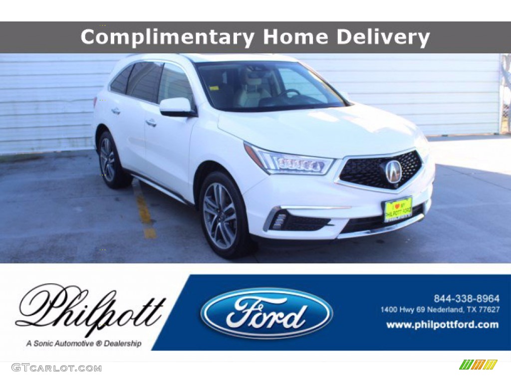 2018 MDX Advance - White Diamond Pearl / Parchment photo #1