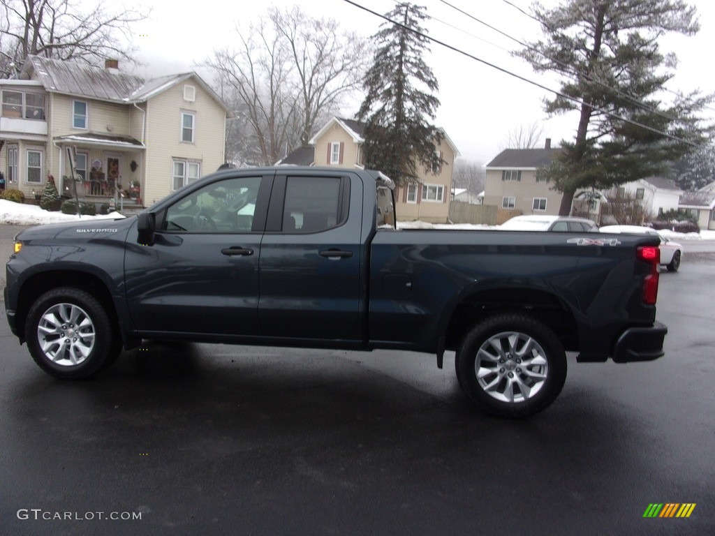 2021 Silverado 1500 Custom Double Cab 4x4 - Shadow Gray Metallic / Jet Black photo #6
