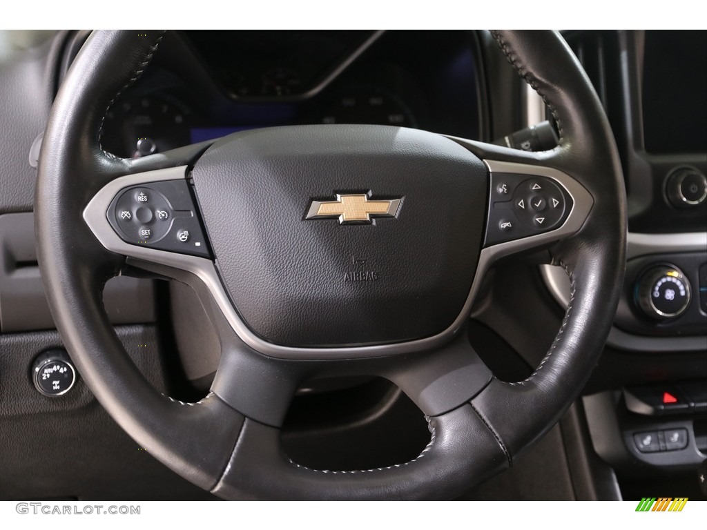 2019 Chevrolet Colorado LT Extended Cab 4x4 Jet Black Steering Wheel Photo #140692347