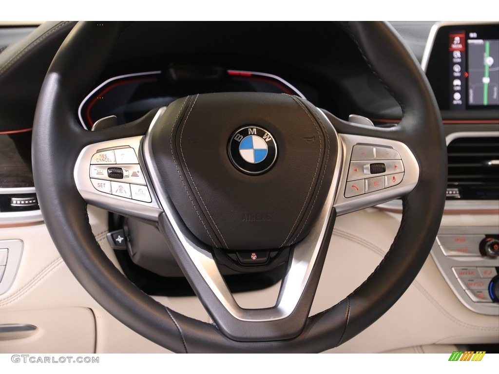 2020 7 Series 750i xDrive Sedan - Black Sapphire Metallic / Ivory White/Black photo #8