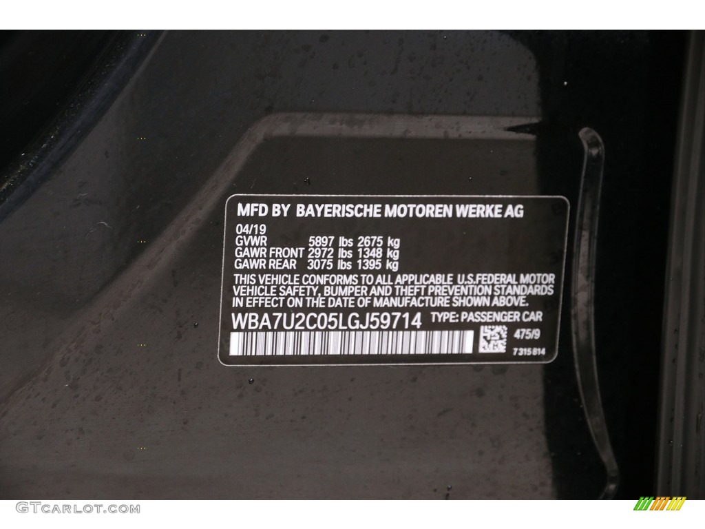 2020 7 Series 750i xDrive Sedan - Black Sapphire Metallic / Ivory White/Black photo #27