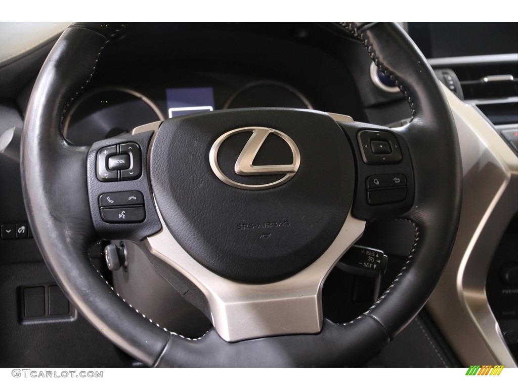 2016 Lexus NX 300h AWD Black Steering Wheel Photo #140695731
