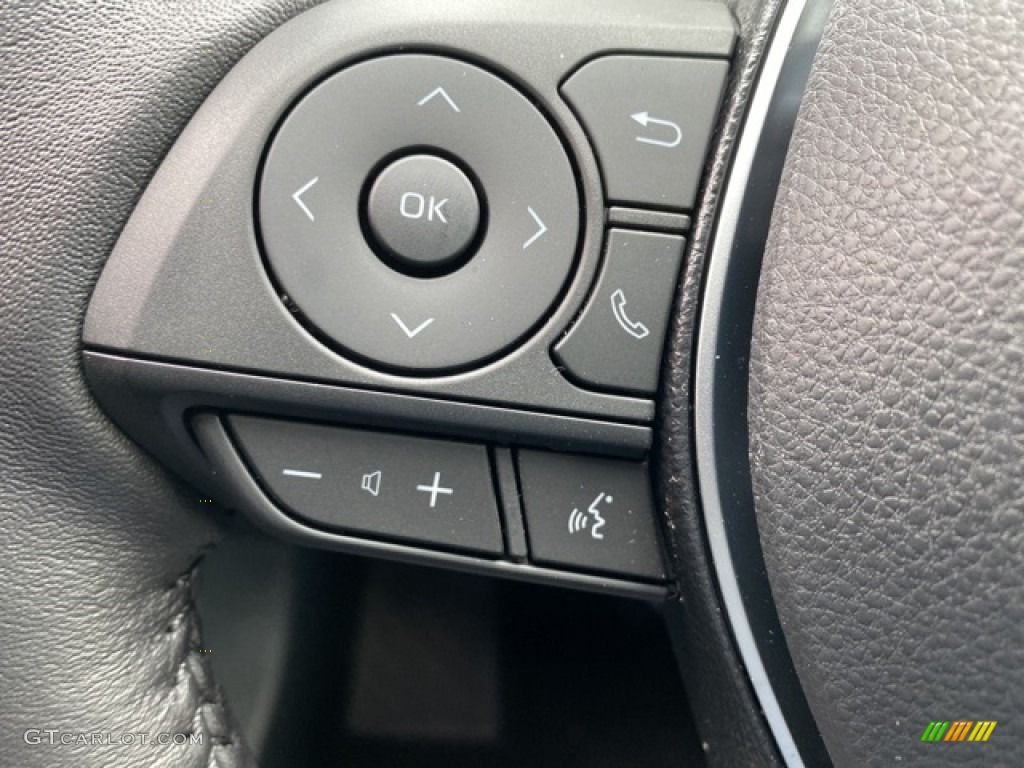 2021 Toyota RAV4 XSE AWD Hybrid Black Steering Wheel Photo #140698071