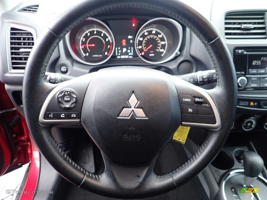 2015 Mitsubishi Outlander Sport ES AWC Black Steering Wheel Photo #140698584