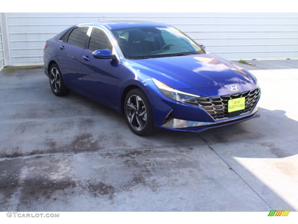 2021 Elantra SEL - Intense Blue / Medium Gray photo #2