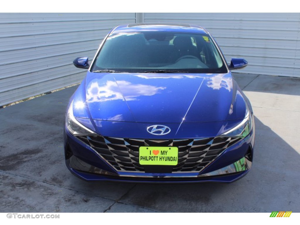 2021 Elantra SEL - Intense Blue / Medium Gray photo #3