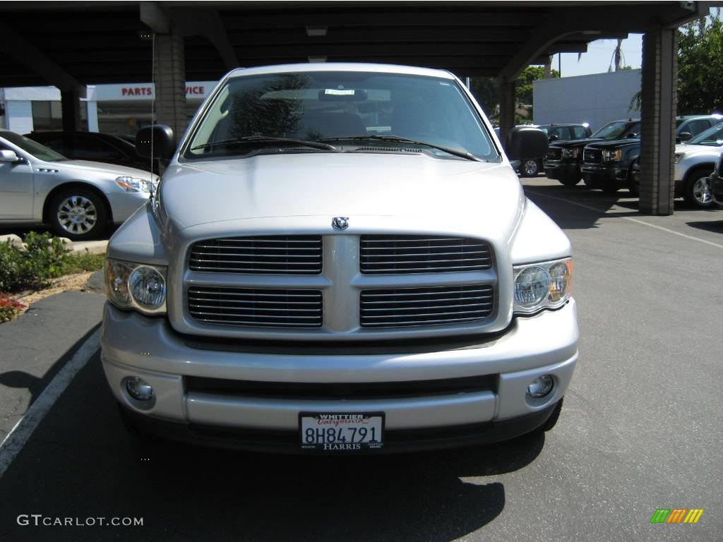 2003 Ram 1500 SLT Quad Cab - Bright Silver Metallic / Dark Slate Gray photo #2