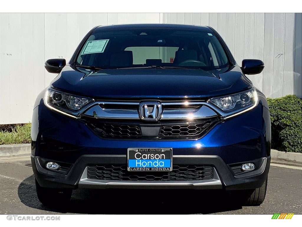 2019 CR-V EX - Obsidian Blue Pearl / Gray photo #4