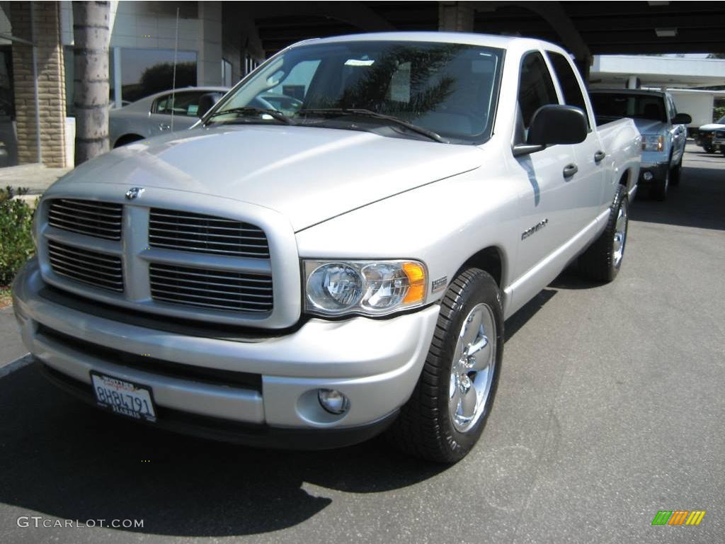 2003 Ram 1500 SLT Quad Cab - Bright Silver Metallic / Dark Slate Gray photo #3