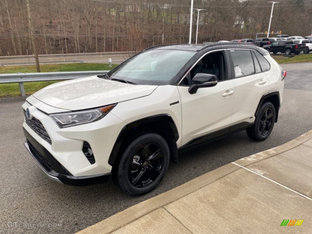 Blizzard White Pearl 2021 Toyota RAV4 XSE AWD Hybrid Exterior Photo #140701200