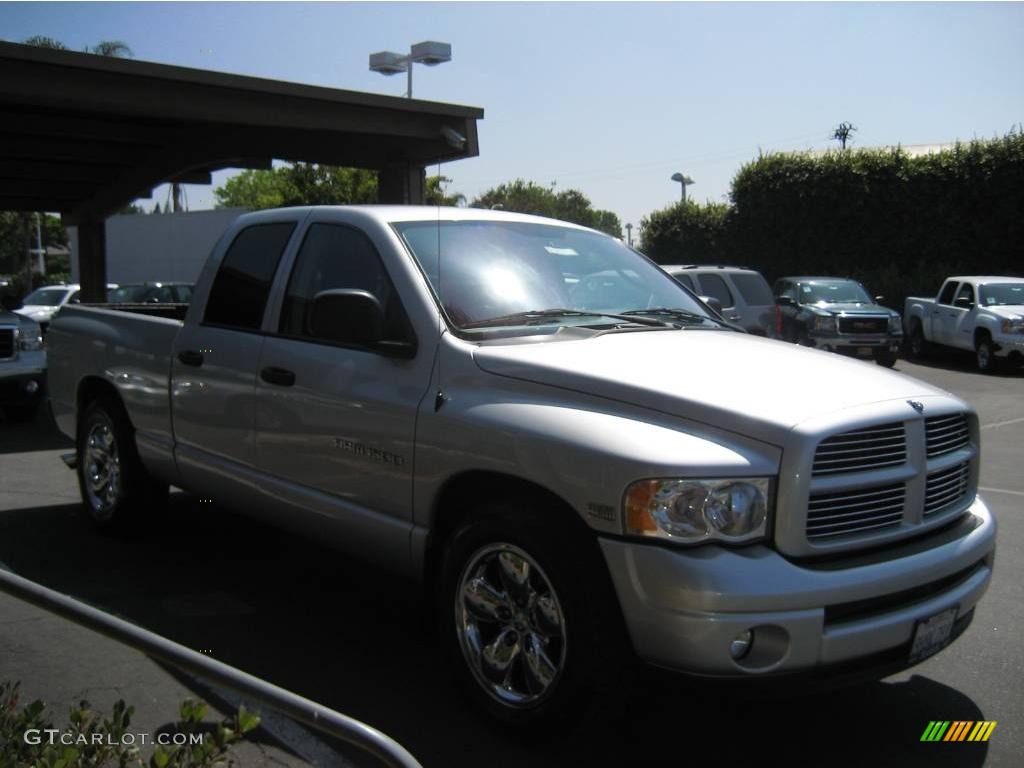 2003 Ram 1500 SLT Quad Cab - Bright Silver Metallic / Dark Slate Gray photo #9