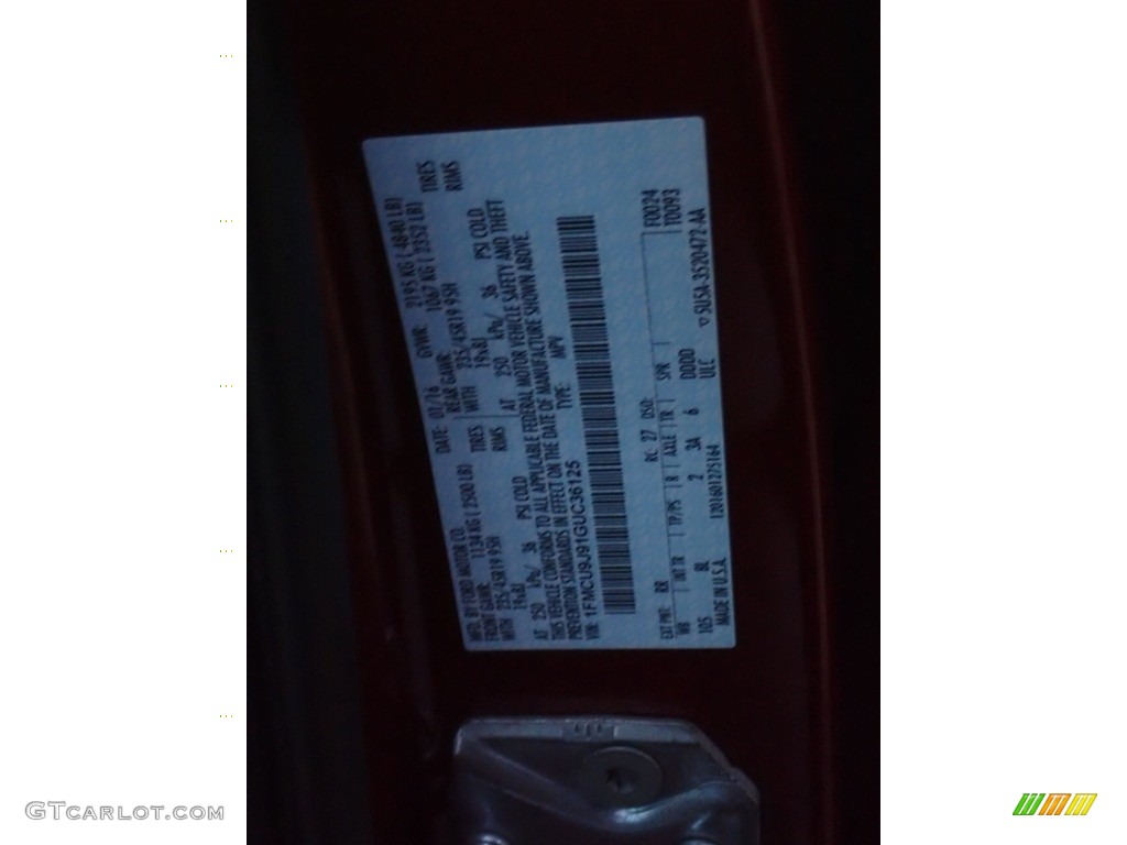 2016 Escape Titanium 4WD - Ruby Red Metallic / Medium Light Stone photo #23