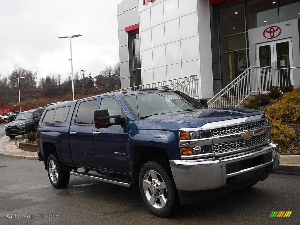 2019 Silverado 2500HD Work Truck Crew Cab 4WD - Deep Ocean Blue Metallic / Dark Ash/Jet Black photo #1