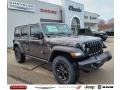 2021 Granite Crystal Metallic Jeep Wrangler Unlimited Willys 4x4  photo #1