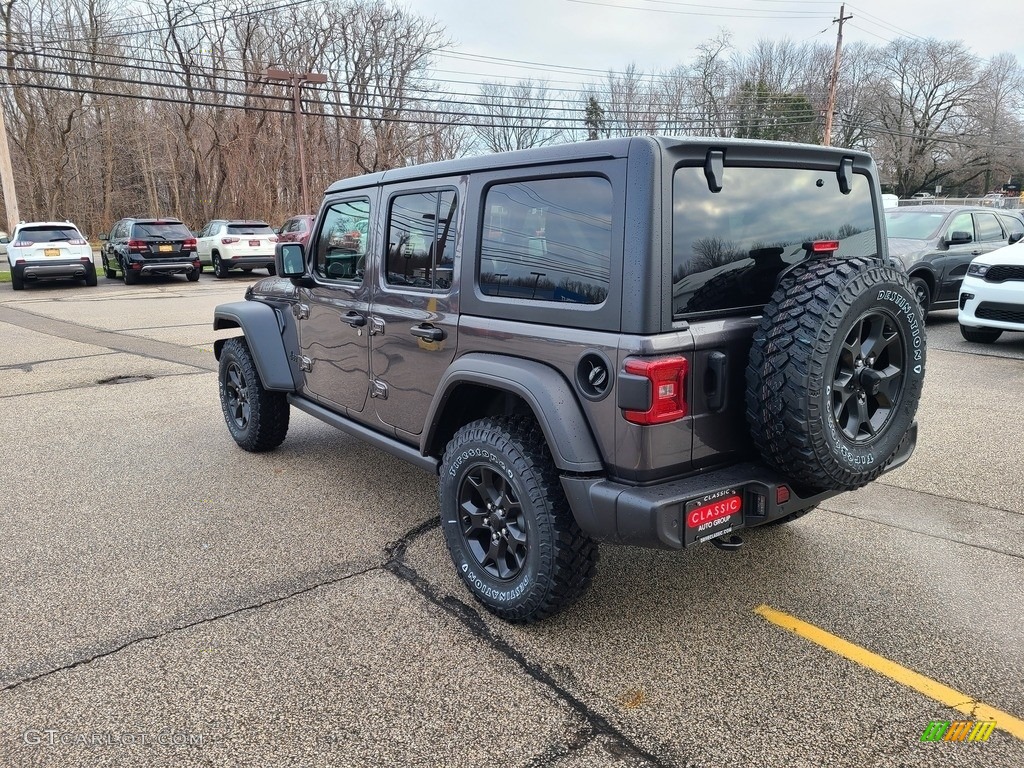 2021 Wrangler Unlimited Willys 4x4 - Granite Crystal Metallic / Black photo #9