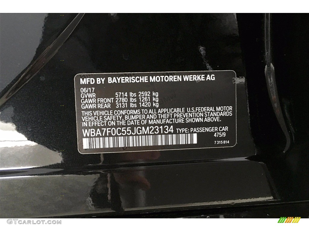 2018 7 Series 750i Sedan - Black Sapphire Metallic / Black photo #36