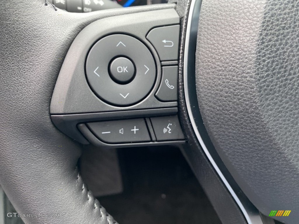 2021 Toyota RAV4 XSE AWD Hybrid Black Steering Wheel Photo #140706383