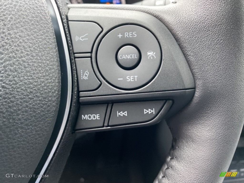 2021 Toyota RAV4 XSE AWD Hybrid Black Steering Wheel Photo #140706405