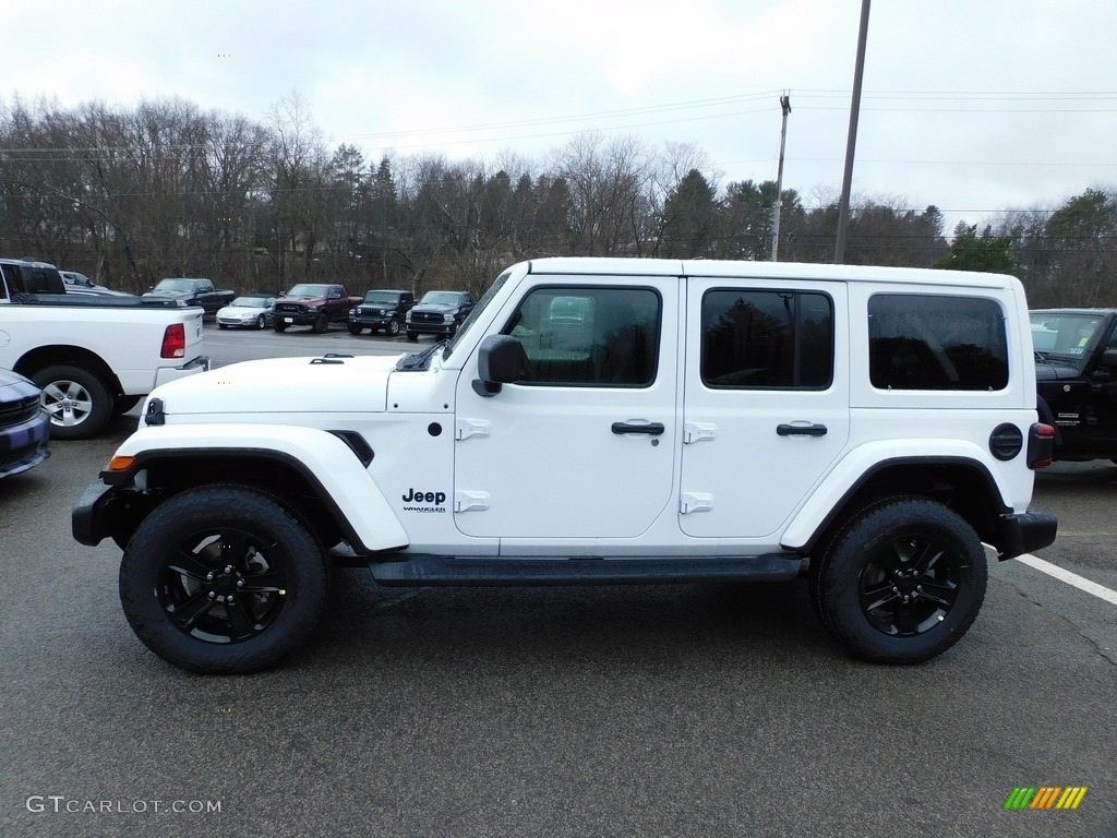 2021 Wrangler Unlimited Sahara Altitude 4x4 - Bright White / Black photo #9