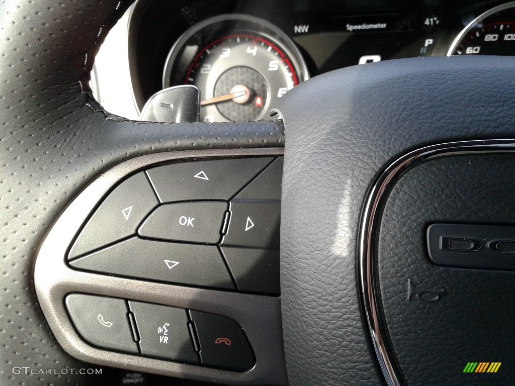 2021 Dodge Charger Scat Pack Black Steering Wheel Photo #140709652