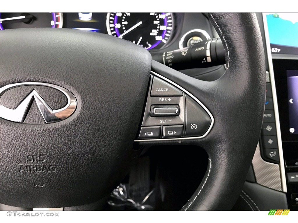 2017 Infiniti Q50 3.0t Graphite Steering Wheel Photo #140709995