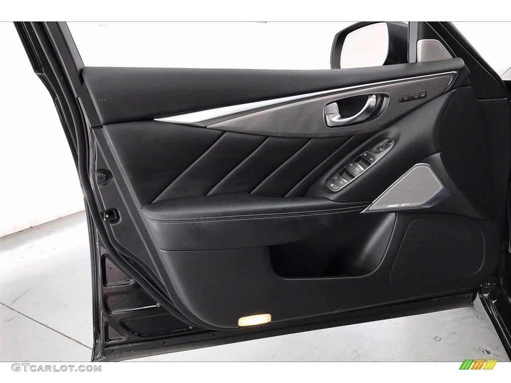 2017 Infiniti Q50 3.0t Graphite Door Panel Photo #140710100