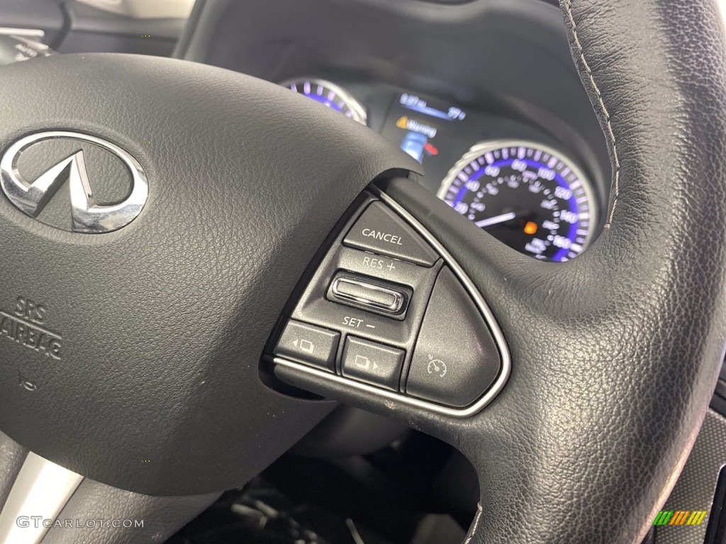 2017 Infiniti Q50 3.0t Graphite Steering Wheel Photo #140710370