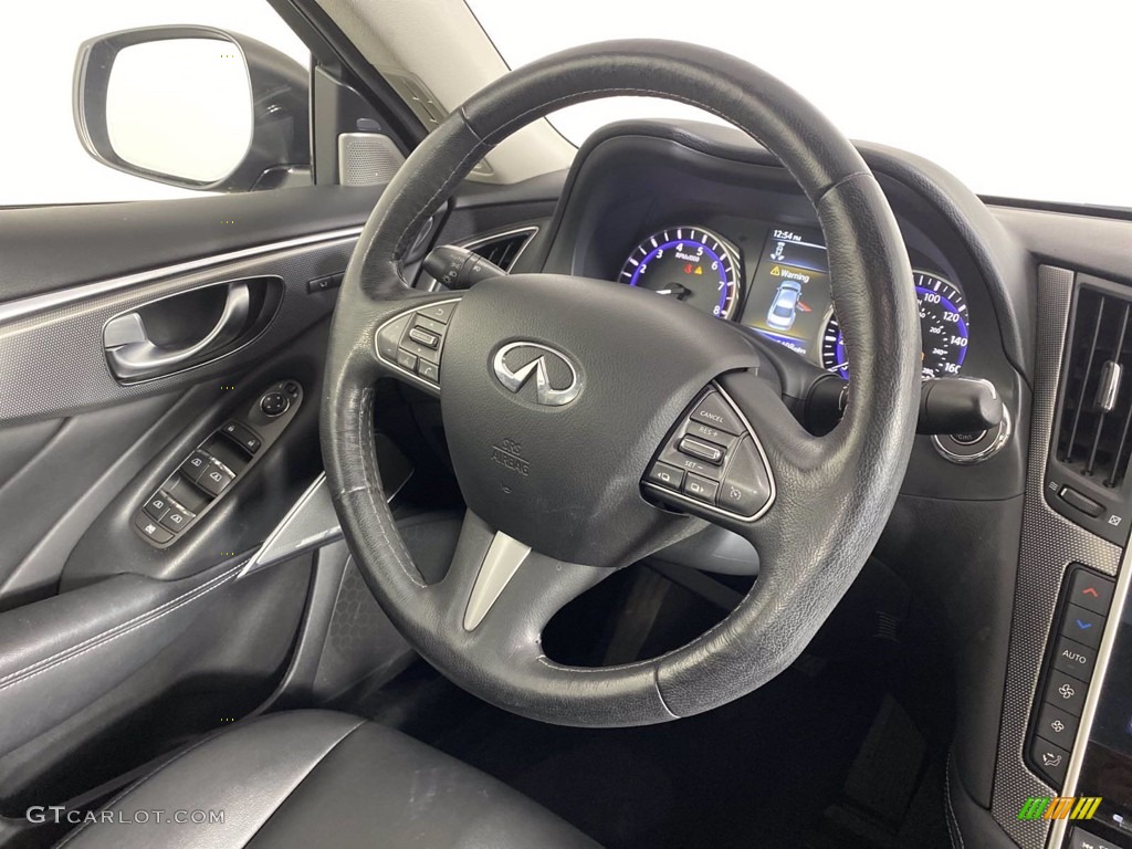 2017 Infiniti Q50 3.0t Graphite Steering Wheel Photo #140711099